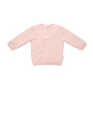 sweater lichtroze broderie