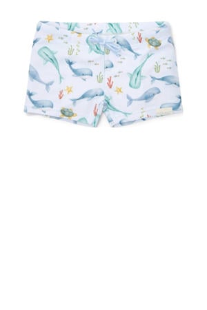 zwemboxer wit/blauw/groen