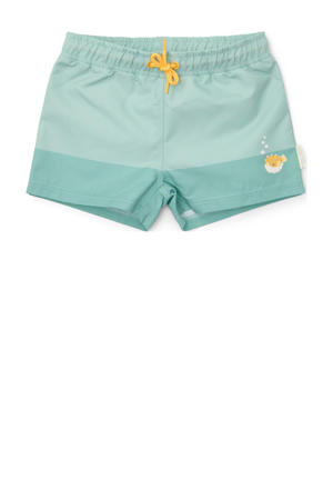 zwemshort lichtblauw/geel