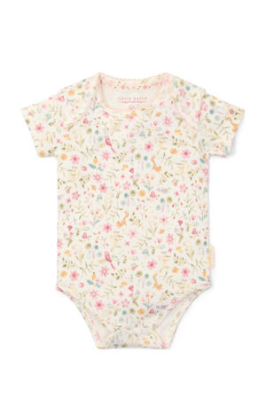 romper Fairy Garden offwhite/roze/groen