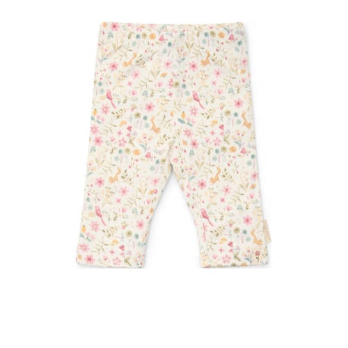 Little Dutch straight legging ecru Broek Meisjes Katoen Bloemen - maat 56 afbeelding