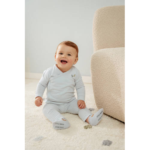 Little Dutch longsleeve lichtblauw Jongens Katoen V-hals Effen