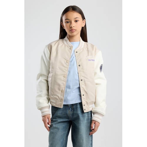America Today bomberjack zomer beige Jas Meisjes Polyester Opstaande kraag
