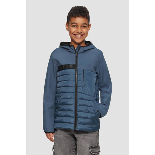 s.Oliver gewatteerde jas blauw Jongens Polyester Capuchon Effen
