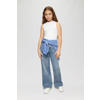 s.Oliver wide leg high waist jeans medium blue denim