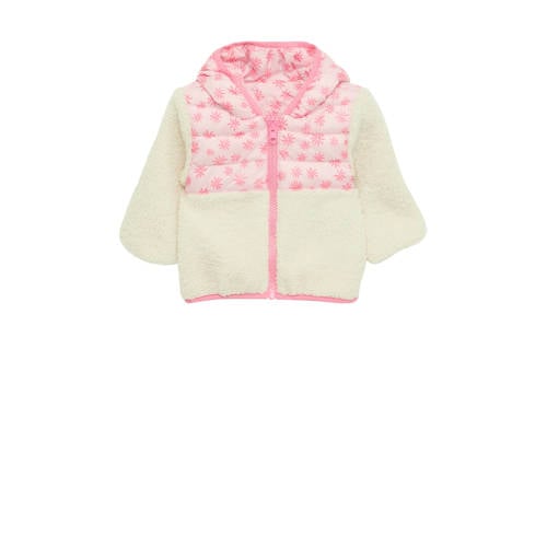 s.Oliver teddy jas ecru Meisjes Polyester Capuchon Meerkleurig