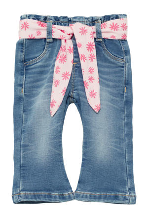 flared jeans medium blue denim
