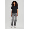 America Today straight leg jeans high waist grey denim