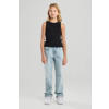 America Today straight leg jeans high waist light blue denim