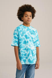 thumbnail: Blauw en lichtblauwe jongens WE Fashion T-shirt met korte mouwen