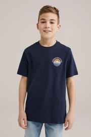 thumbnail: WE Fashion Blue Ridge T-shirt donkerblauw