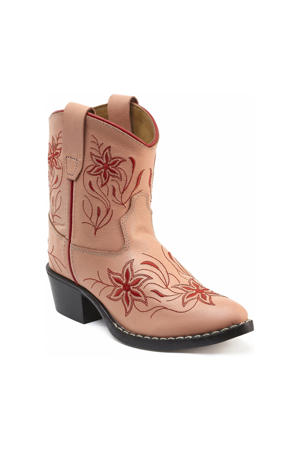 Dolly  leren cowboylaarzen roze