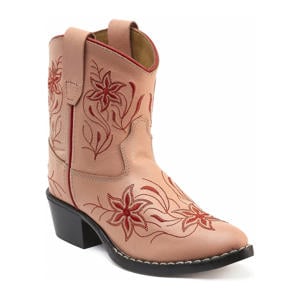 Dolly leren cowboylaarzen roze
