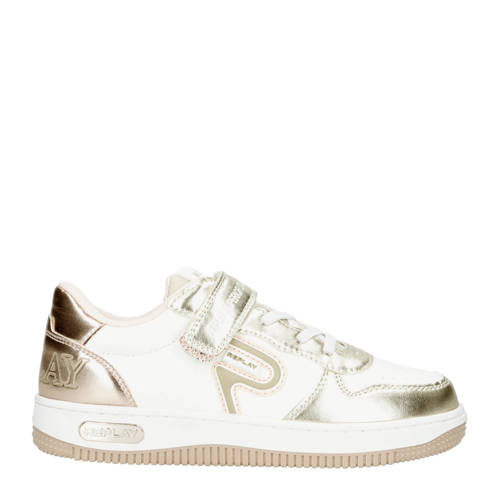 REPLAY Epic jr low-V 14 sneakers wit/goud Meisjes Imitatieleer - maat 35 afbeelding