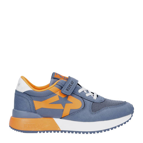 REPLAY Fiber jr boy 5 suède sneakers blauw - maat 35 afbeelding