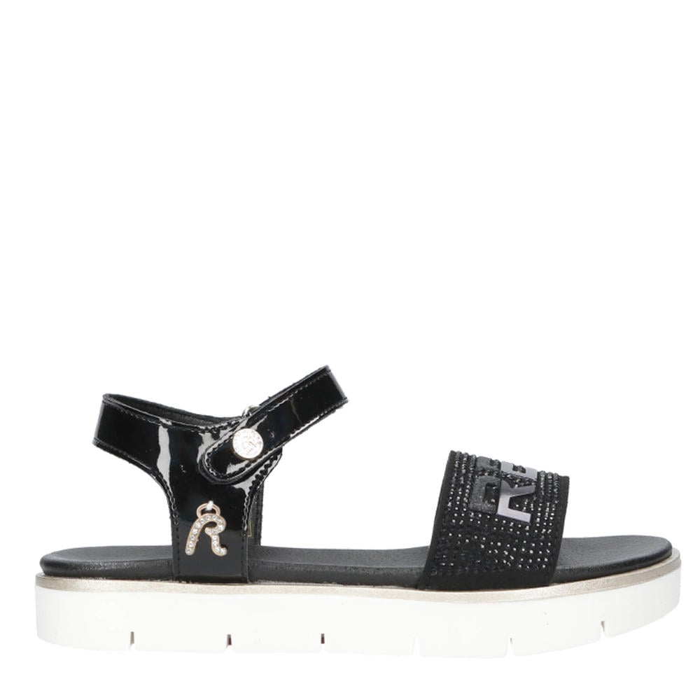 Zwarte meisjes REPLAY sandalen van 60% pu/ 40% microfiber met klittenband