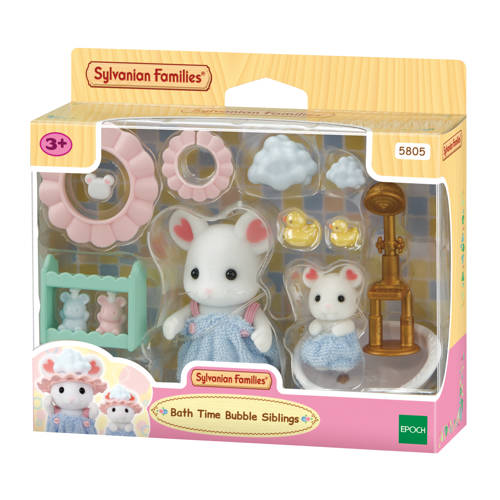 Sylvanian Families 5805 Bubbel badtijd broer- zus Speelfiguur
