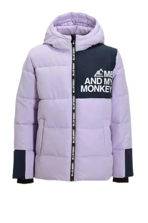 colourblock puffer jas