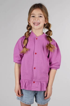 blouse roze rib gebreid