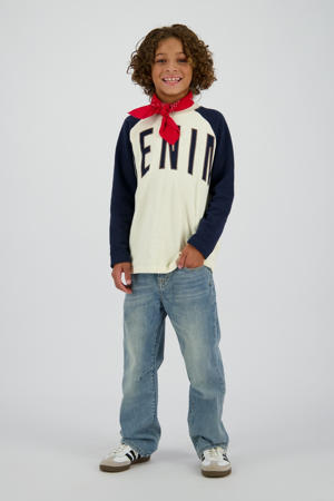 relaxed loose fit jeans medium blue denim