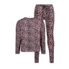 Vingino pyjama met panterprint roze/zwart