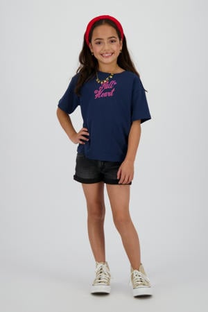 regular short black denim