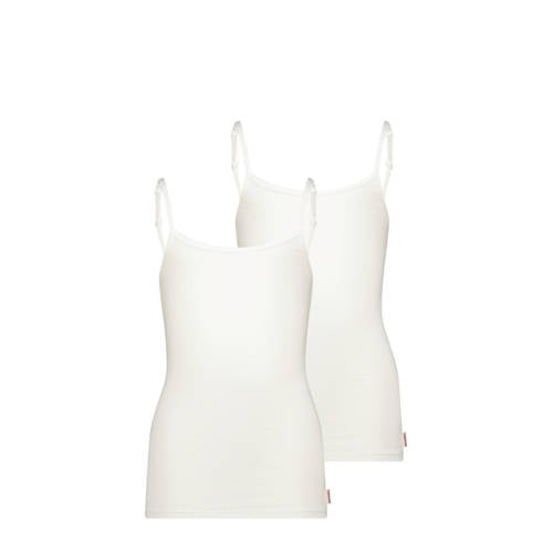 Vingino singlet - set van 2 wit Hemd Meisjes Stretchkatoen Vierkante hals - maat 146/152 afbeelding