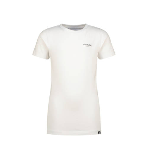 Vingino T-shirt wit Jongens Stretchkatoen Ronde hals Effen - maat 146/152 afbeelding