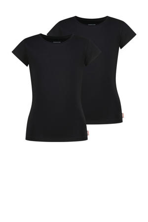 T-shirt - zwart (set van 2)