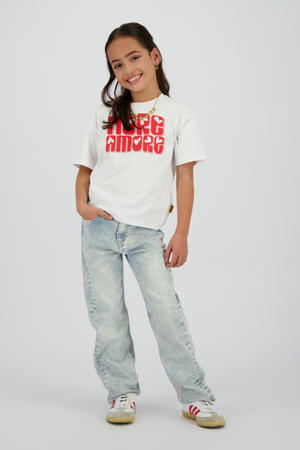 straight fit jeans light blue denim