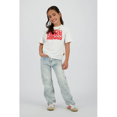 Vingino straight fit jeans light blue denim Blauw Effen - maat 164 afbeelding