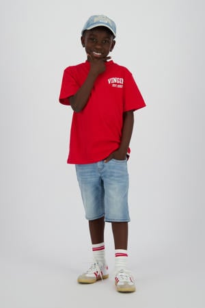 regular short light blue denim