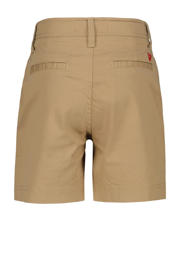 thumbnail: Lichtbruine jongens Vingino regular chino short van stretchkatoen met elastische tailleband met koord en effen