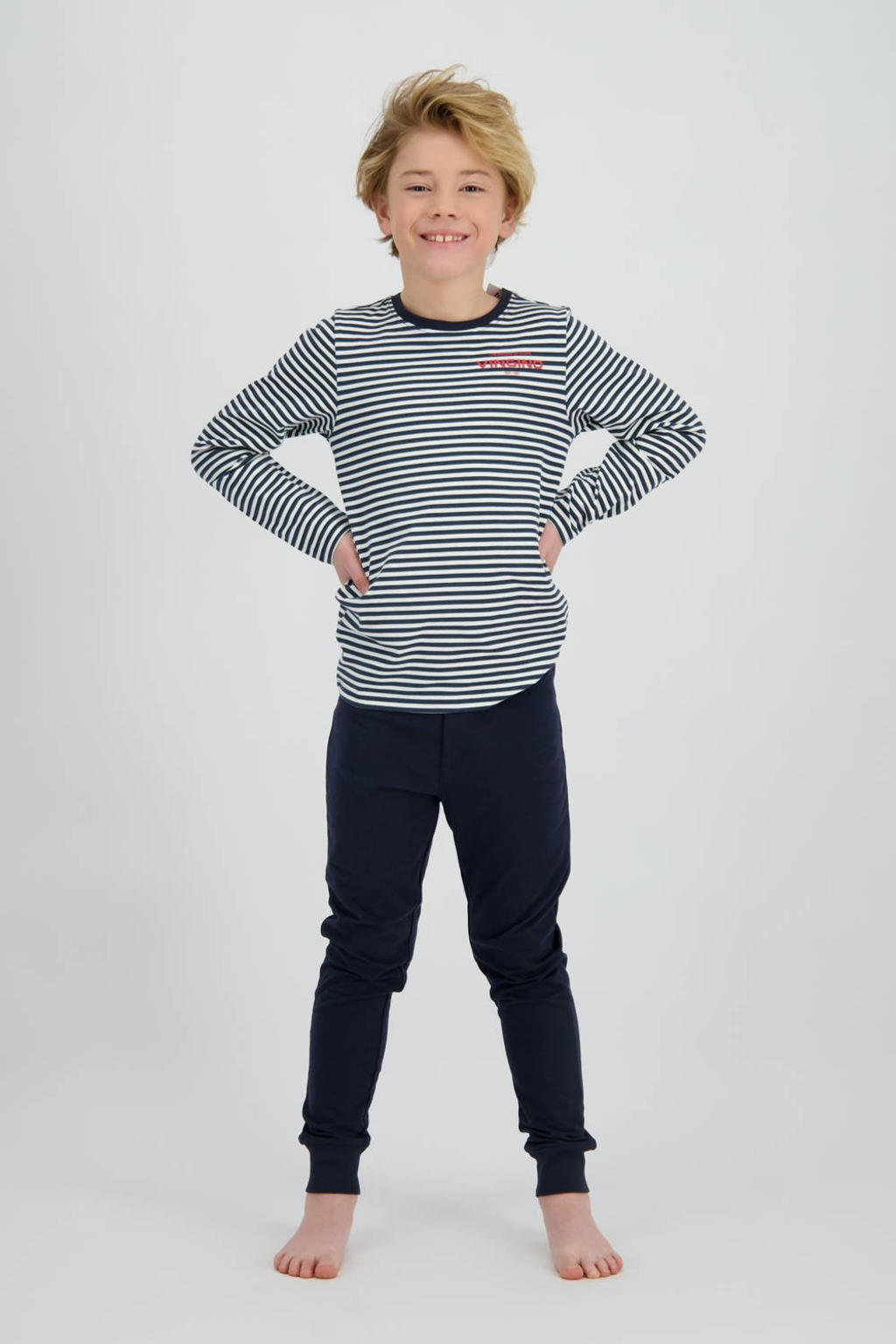 Vingino pyjama donkerblauw/wit/rood