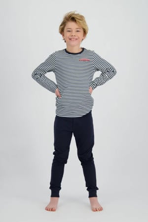 pyjama donkerblauw/wit/rood