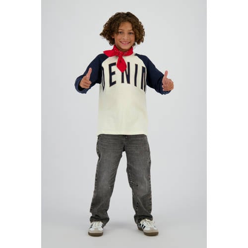 Vingino relaxed loose fit jeans grey denim Grijs Effen - maat 146 afbeelding