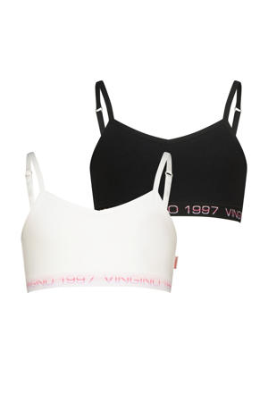 bh top - set van 2 zwart/wit