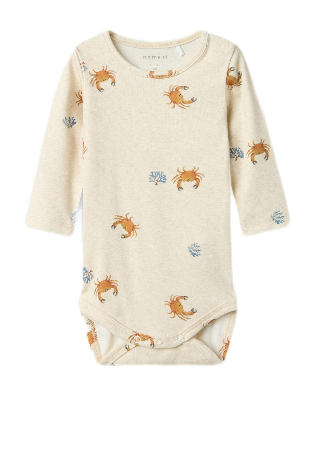 NAME IT BABY romper ecru melange