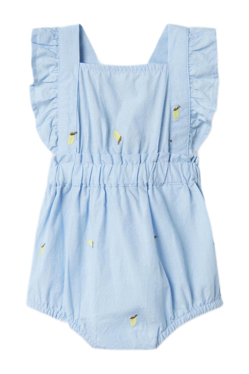 NAME IT BABY romper NBFDERILLA lichtblauw/geel