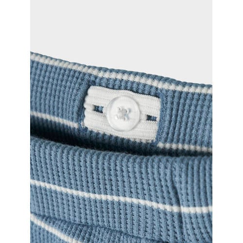 NAME IT BABY babybroek blauw Jongens Stretchkatoen Effen