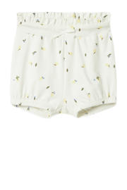 thumbnail: Gele meisjes NAME IT BABY sweatshort van katoen met regular fit, elastische tailleband en effen