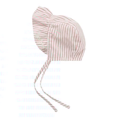 NAME IT BABY zonnehoed NBFFILINE wit/rood Meisjes Katoen Streep