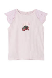 thumbnail: NAME IT BABY T-shirt lila broderie