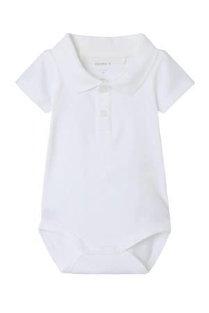 romper met polokraag wit