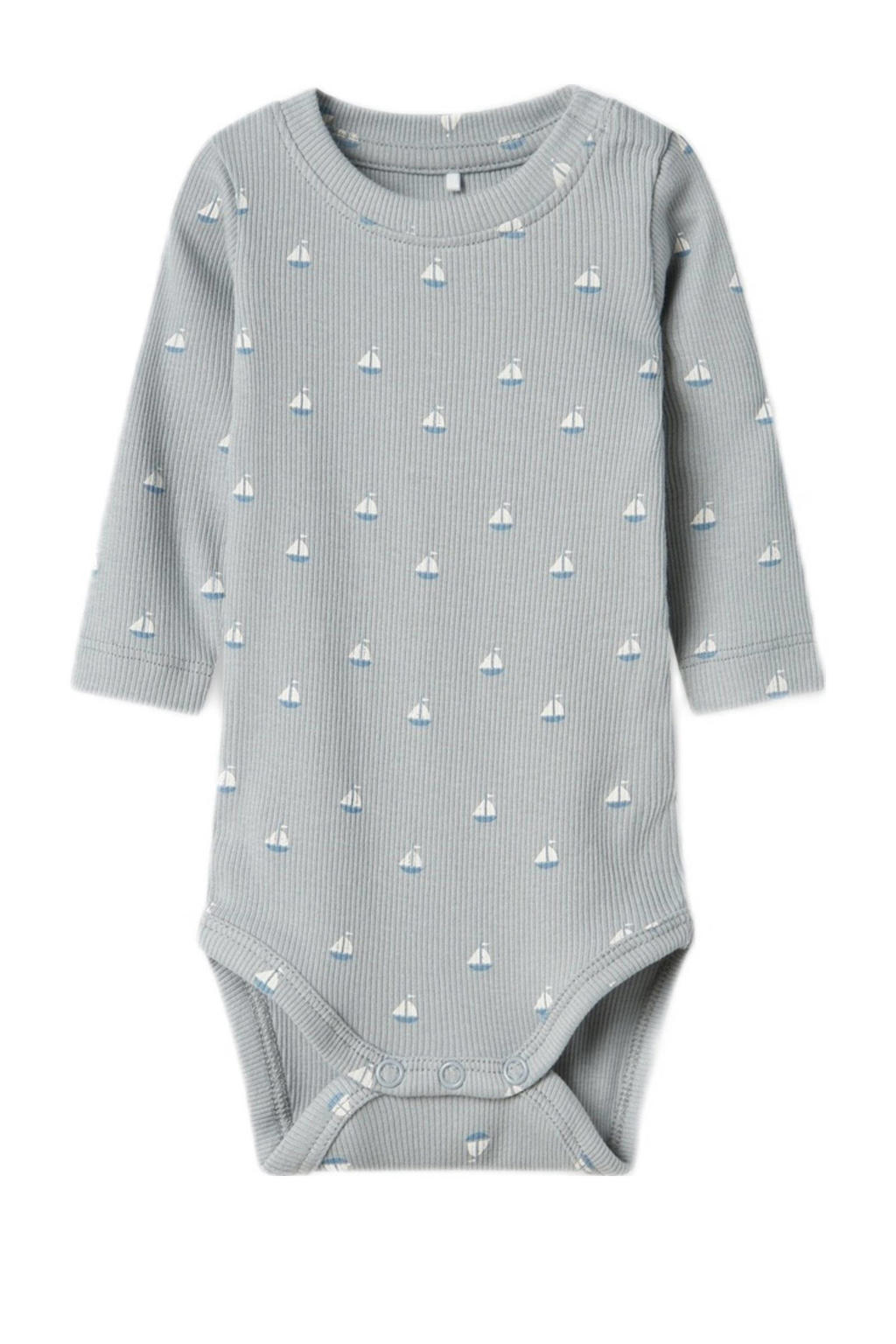 NAME IT BABY romper NBMFROM lichtgrijs