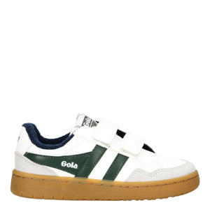 Eagle strap  leren sneakers wit/groen