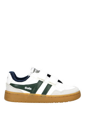 Eagle strap  leren sneakers wit/groen