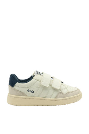 Eagle Strap leren sneakers wit/blauw