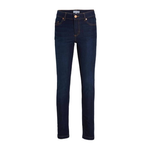 Anytime skinny jeans donkerblauw Jongens Denim Effen - maat 122 afbeelding