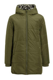 thumbnail: anytime gewatteerde reversible jas zebra/khaki
